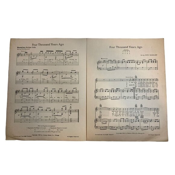 Vintage 1935 Sheet Music Four Thousand Years Ago Nick Manoloff Calumet Music Co - Picture 2 of 7